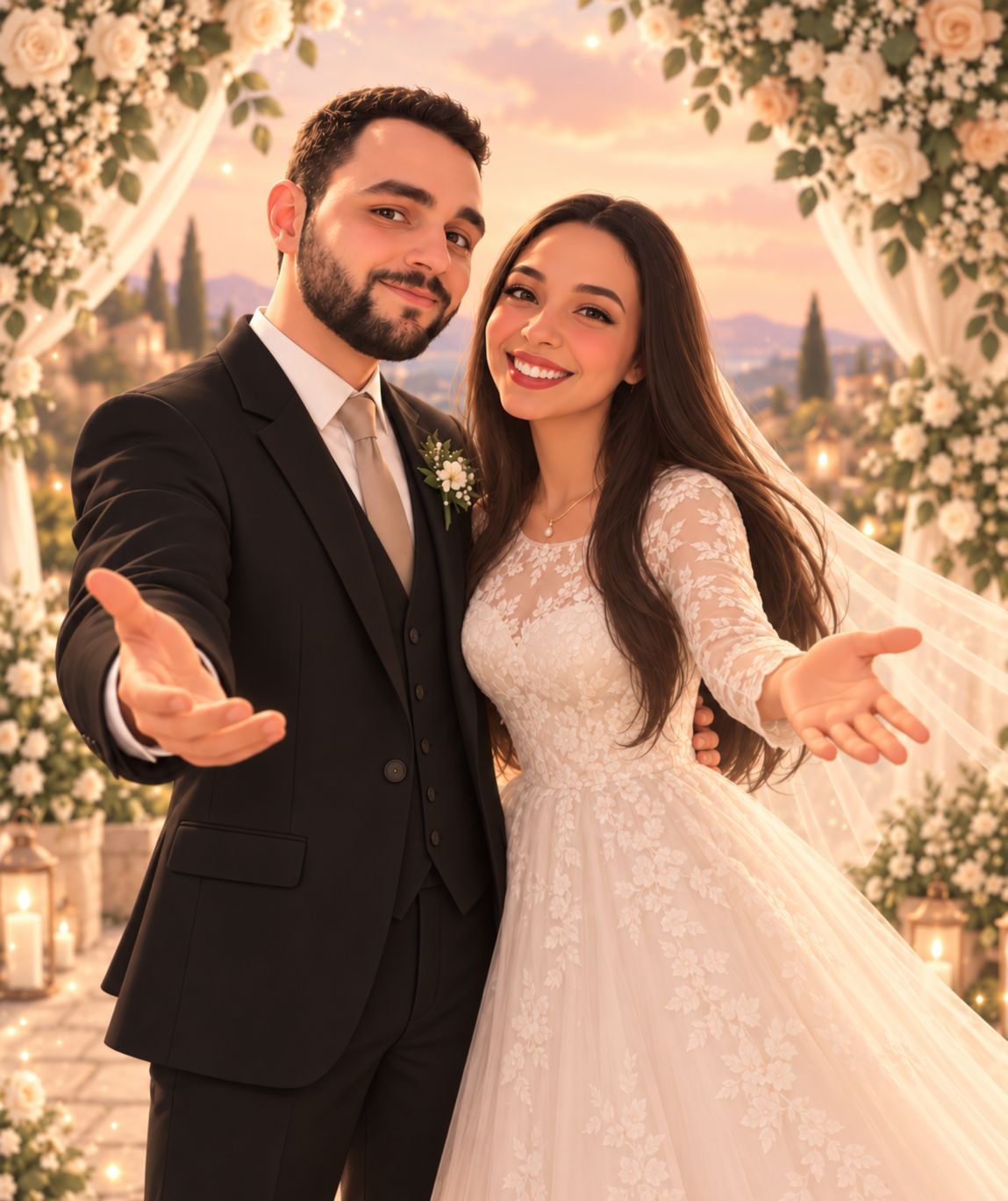 Ahmed and Aida wedding portrait
